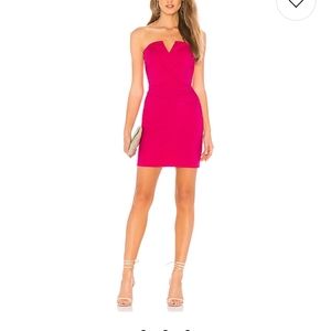 Strapless Blazer Dress in Hot Pink superdown